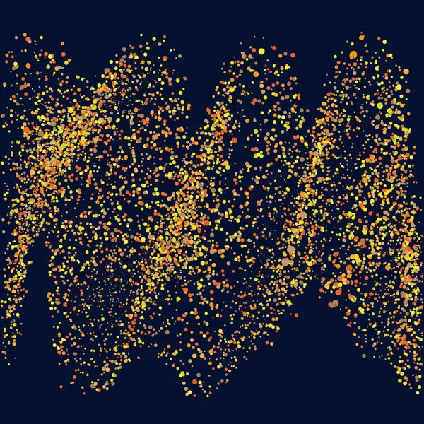 Des Particules Abstraites Points Dorés Coulant Ondulées Isolées Sur Fond — Image vectorielle