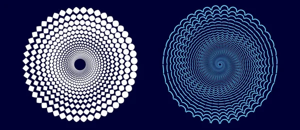 Éléments Conception Demi Teinte Avec Des Formes Transitions Fond Cercle — Image vectorielle