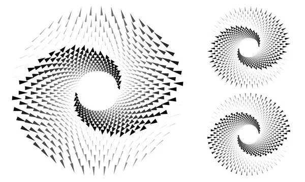 白色背景上呈三角形的灰色螺旋形 任何项目的抽象灰色背景 阴阳符号 — 图库矢量图片#