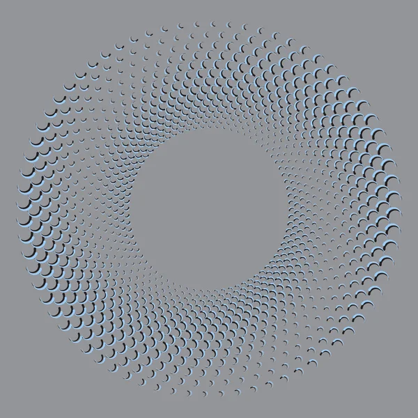 Cercles Illusion Optique Avec Des Éléments Différentes Ondes Couleur — Image vectorielle