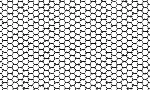 Abstracte Monochrome Asymmetrie Hexagon Achtergrond — Stockvector
