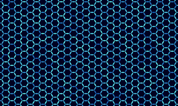 Fond Hexagonal Abstrait Couleur Bleue — Image vectorielle