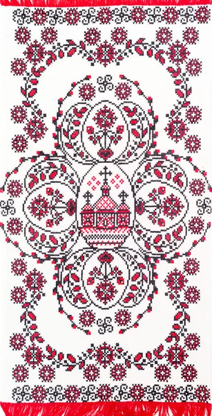 Embroidered good by cross-stitch pattern — Stock Photo, Image