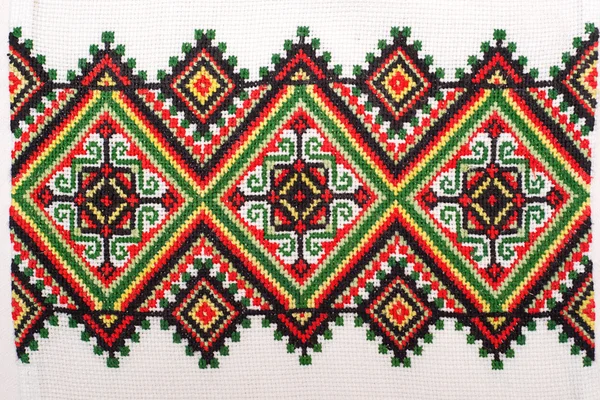 Embroidered good by cross-stitch pattern — Stock Photo, Image