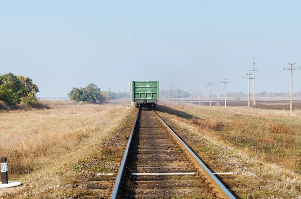 Último vagón en ferrocarril — Foto de Stock