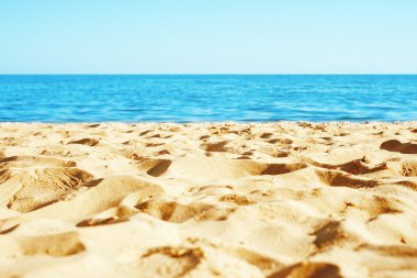 sahilde kum. kum yumuşak odak