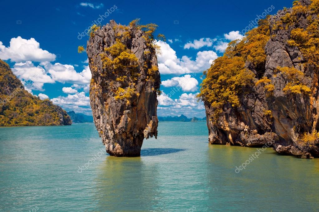 パンガー湾 タイのジェームズ ボンド島 ストック写真 C Victoriaandrea
