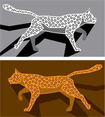 Stylized cat vector clipart