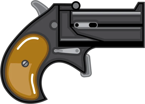 Pistola Derringer Vector — Vettoriale Stock