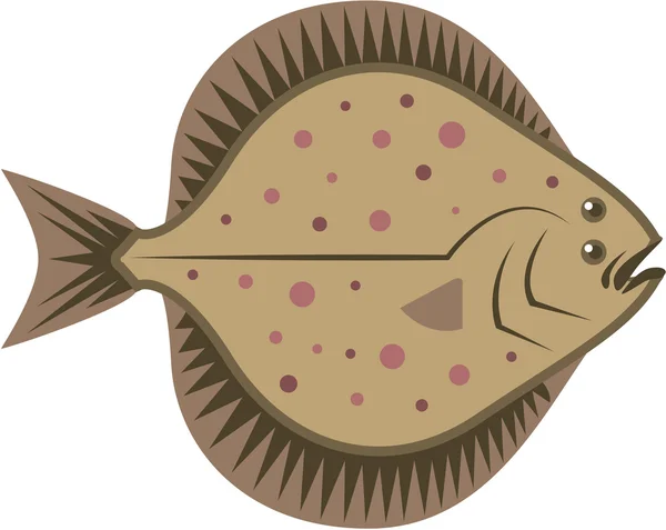 Flatfish ilustração clip-art —  Vetores de Stock