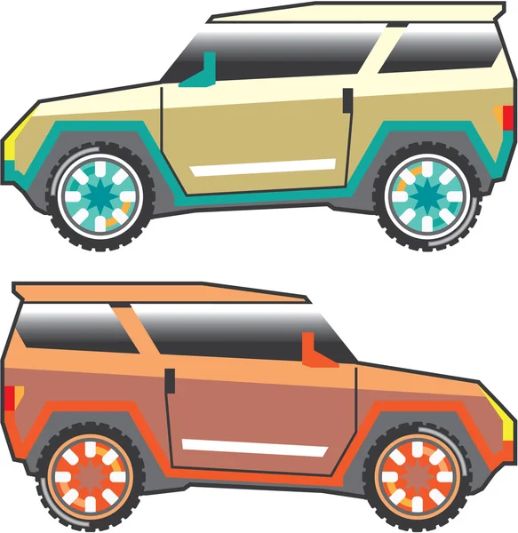 Archivo de borde del vector SUV — Vector de stock