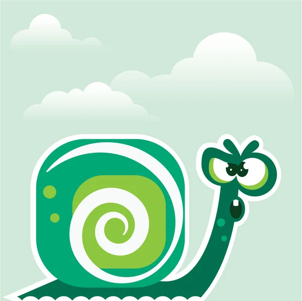 Caracol loco eps — Vector de stock