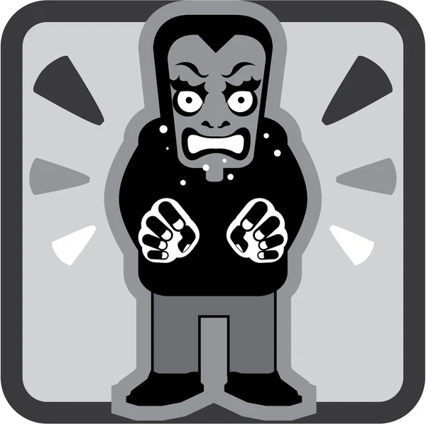 Icono de hombre loco — Vector de stock