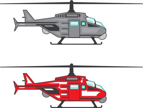 现代概念直升机 矢量图形