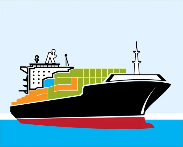 Cargo Ship fichier Illustrations De Stock Libres De Droits