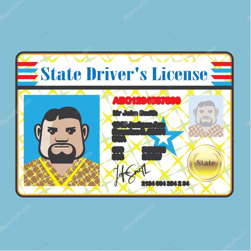 Driver's License Man photo ID vector