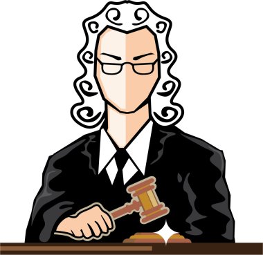 Judge vector persona clipart