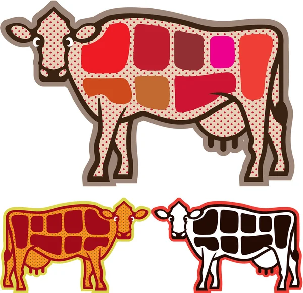 Beef Cuts vector — Stock Vector