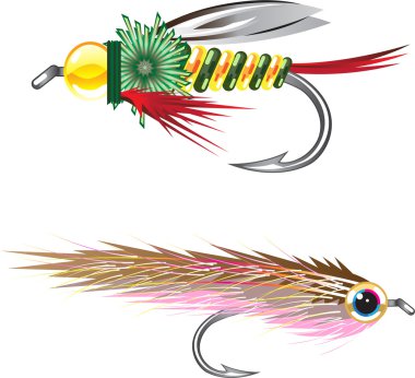 Sinekler lures hata ve Minnow Balık tutma