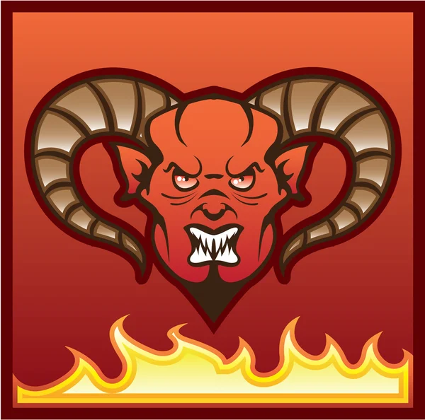 Roter Dämonenvektorteufel — Stockvektor