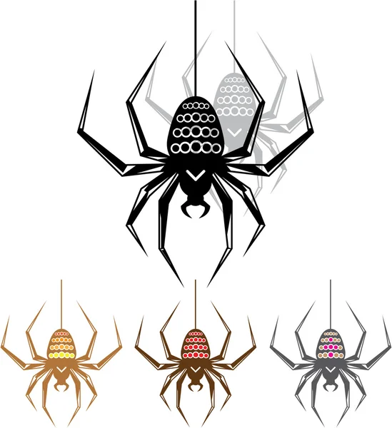 Kolor pająk wektorową — Wektor stockowy
