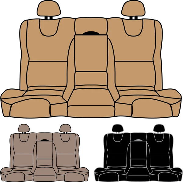 Vektor zadní sedadla, samostatný — Stockový vektor