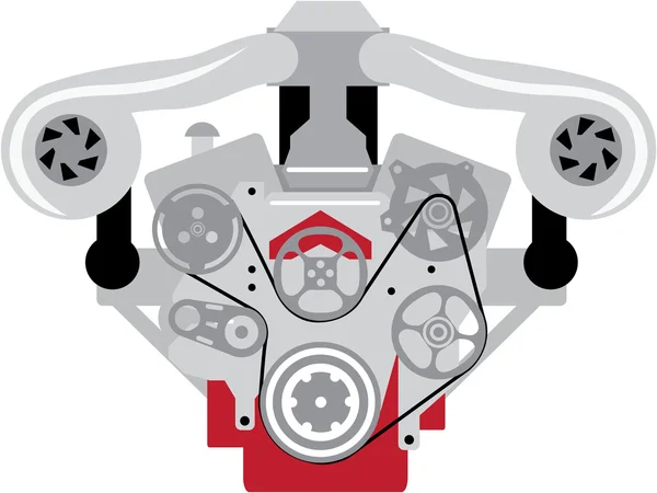 Motor Twin Turbo Vector — Stockvector