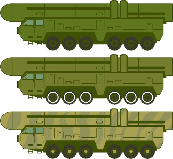 Missile carrier vector — Stock Vector