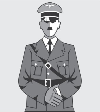 Hitler Karikatürü sadeleştirilmiş vektör