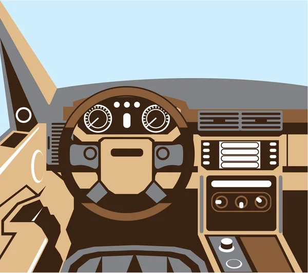 SUV vector interior — Vector de stock