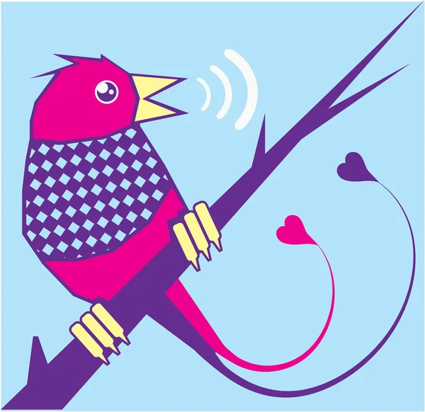 Early Bird cantando — Vector de stock