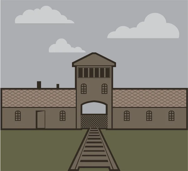 Vektor koncentračního tábora — Stockový vektor