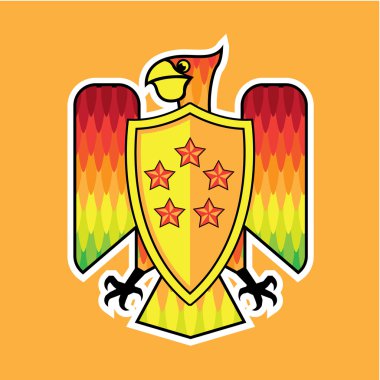 Firebird kalkan logo vektör