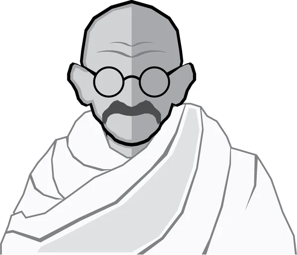 Ghandi Vector — Stock Vector