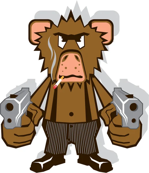 Gangsta Monkey — Stockvector