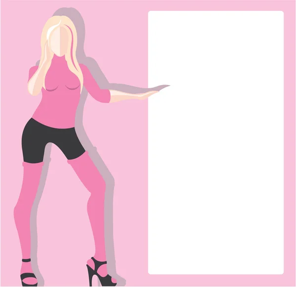 Chica flaca — Vector de stock