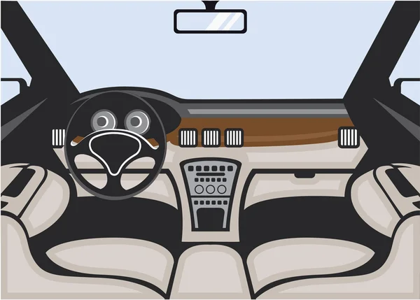 Auto interior vector — Stock Vector