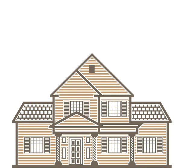 Single family house vector — Stock Vector