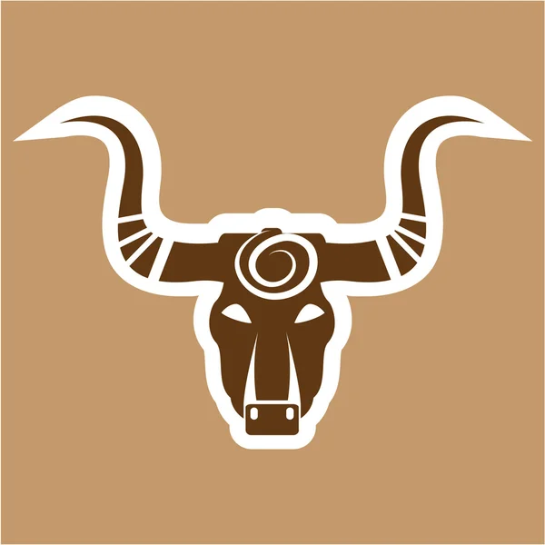 Bull hoofd tribal — Stockvector
