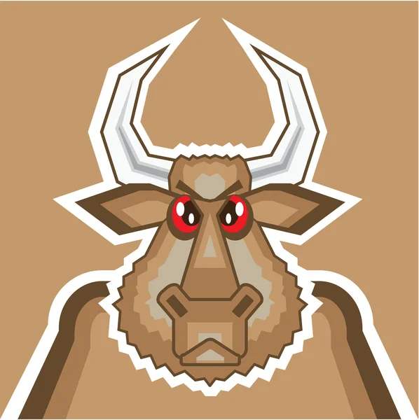 Angry Bull — Stock Vector