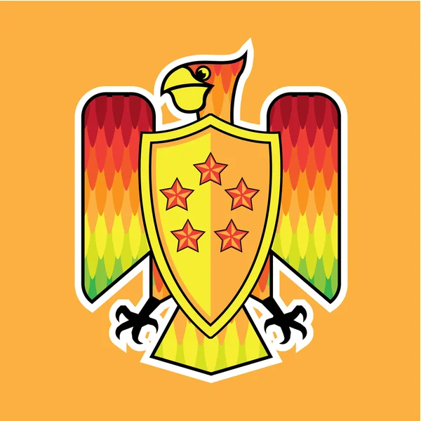Firebird Shield logotipo vetor —  Vetores de Stock