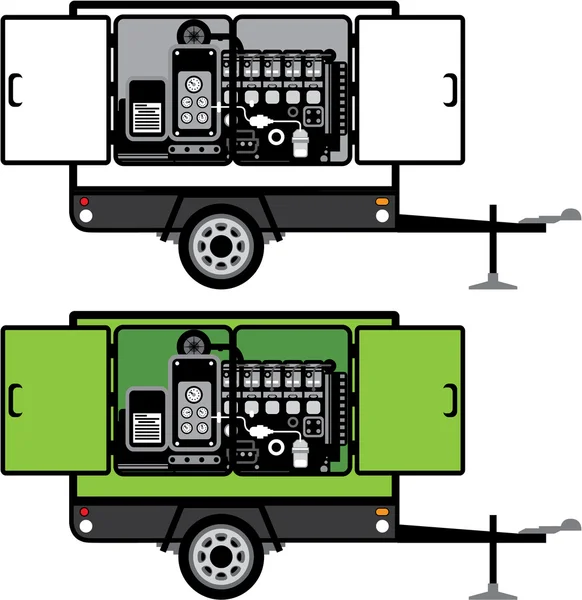 Générateur remorque vecteur — Image vectorielle