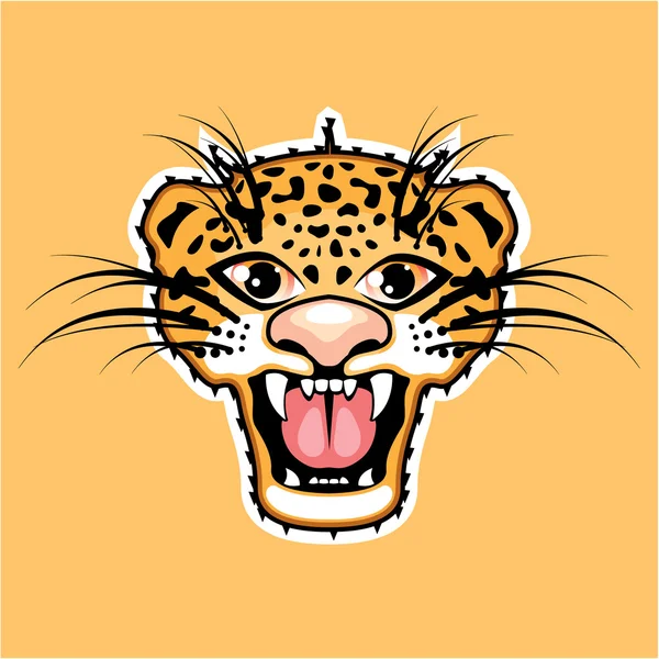 Jaguar de dibujos animados de leopardo — Vector de stock