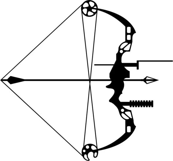 Arc de chasse moderne et flèche — Image vectorielle