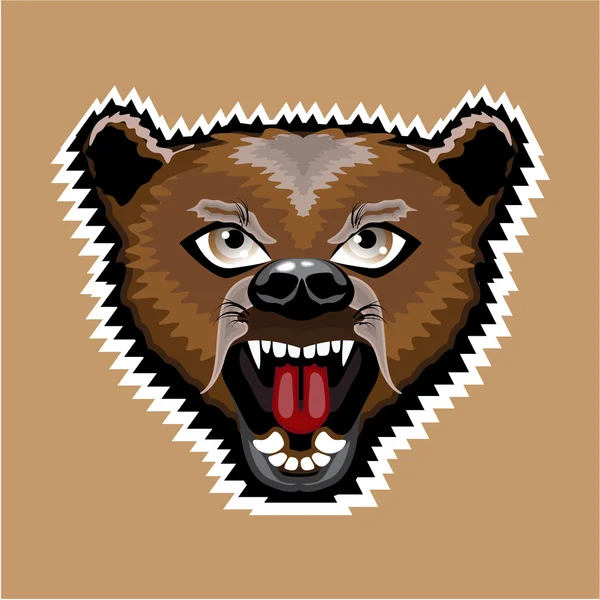 Сердитый медведь — стоковый вектор