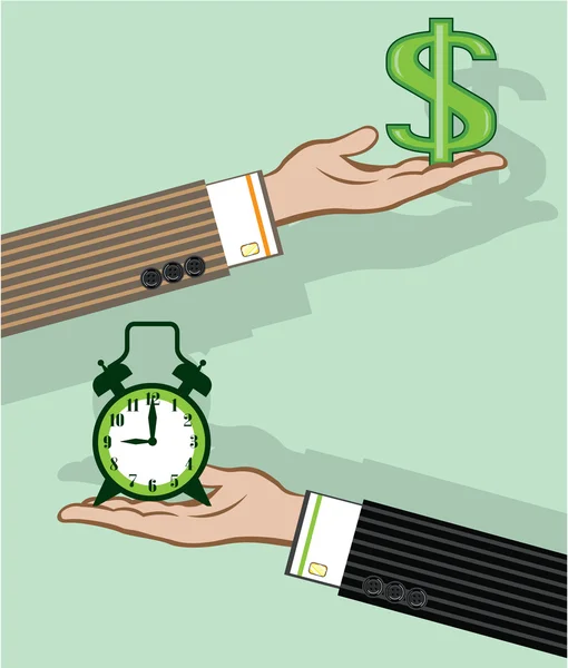 El tiempo es dinero — Vector de stock