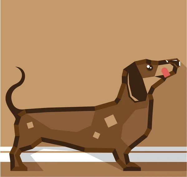 Dachshund vector estilizado — Archivo Imágenes Vectoriales