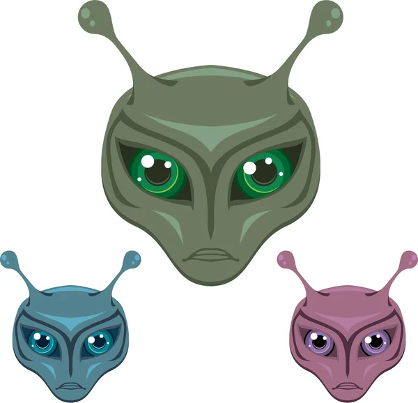 Alienígenas coloridos — Vetor de Stock
