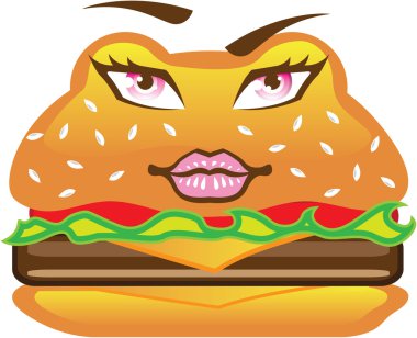 Hamburger gözleri vektör ile