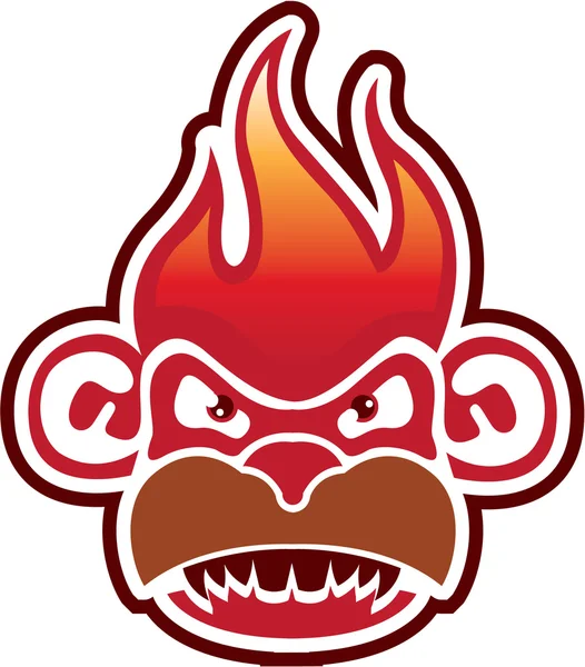 Monkey Face logotypen vektor — Stock vektor